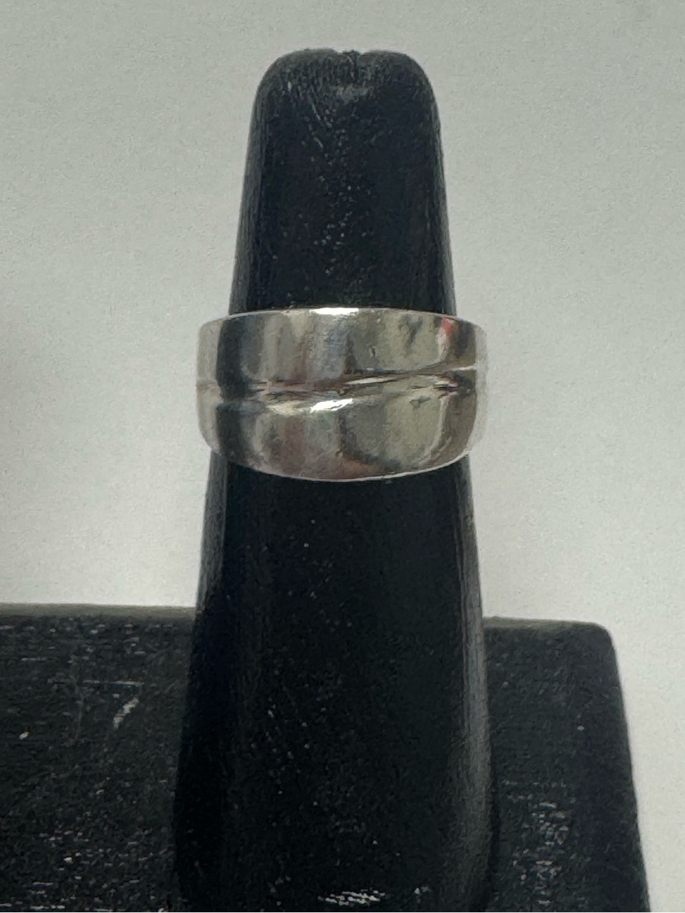 Chunky Sterling Silver Band Ring - Size 8